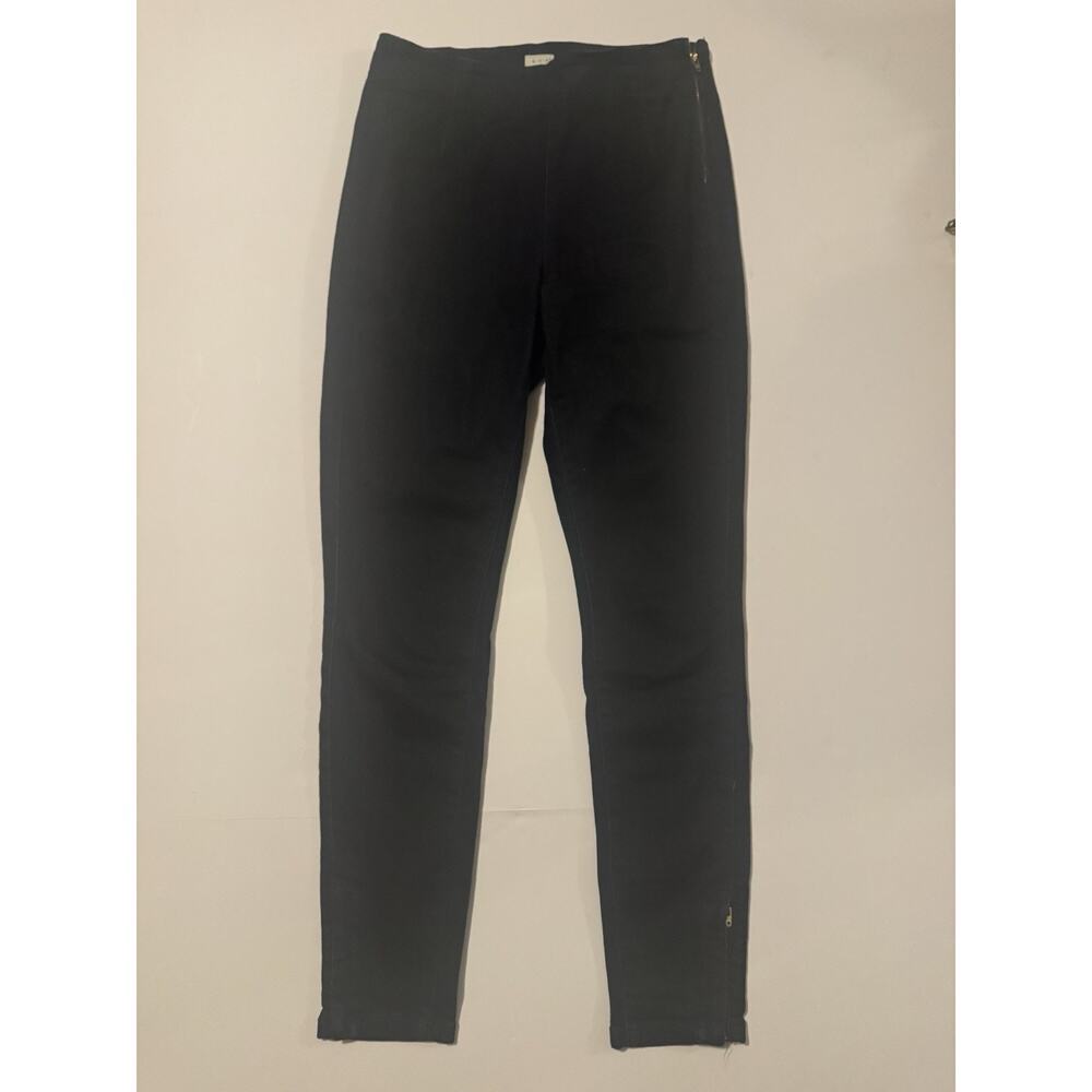 a.n.a Black Ankle Pants Womens 4/27 Stretch Slim Zip Pull On